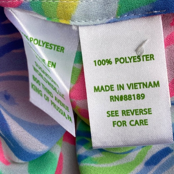 Lilly Pulitzer Ruffled Dusk Top Havana Cocktail XS - Picture 5 of 9